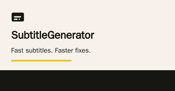 Subtitle Generator のサムネイル
