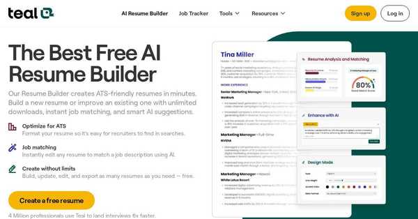 Teal Resume Builder のサムネイル